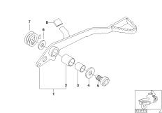 Педаль тормоза для BMW R13 F 650 GS Dakar 00 (0173,0183) 0 (схема запасных частей)