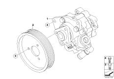 Насос гидроусилителя рулевого управления для BMW E60 M5 S85 (схема запасных частей)