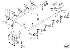 Корпус дрос.заслонки/привод педали аксел для BMW E61N M5 S85 (схема запасных частей)