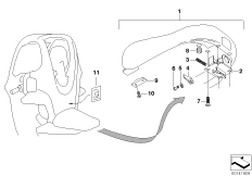 Сиденье пассажира для BMW C1N C1 200 (0192) 0 (схема запасных частей)