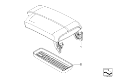 Доосн.выдвижным передним подлокотником для BMW E92N 320d N47N (схема запасных частей)