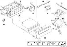 Автомагнитола с CD /дополнит.элементы для MOTO K30 R 1200 CL (0442,0496) 0 (схема запасных частей)