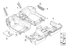 облицовка днища для BMW E63 630i N52 (схема запасных частей)