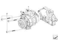 RP компрессор кондиционера для BMW E60 525i N52 (схема запасных частей)