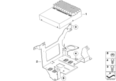 Усилитель системы HiFi/ кронштейн для BMW E91 320d M47N2 (схема запасных частей)