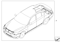 Дооснащение аэродинам.комплектом M для BMW E60 550i N62N (схема запасных частей)