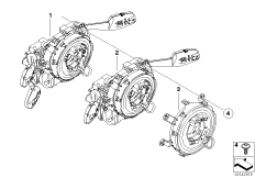 Коммутационный центр в рулевой колонке для BMW E70 X5 M S63 (схема запасных частей)