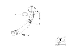 Воздуховод для BMW 259S R 1100 S 98 (0422,0432) 0 (схема запасных частей)