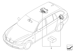 Комплект дооснащения сигнализации для BMW E61 525i M54 (схема запасных частей)
