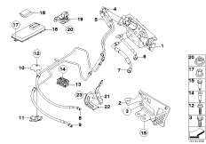 Клапанный блок и доп.дет./Dynamic Drive для BMW E66 750Li N62N (схема запасных частей)