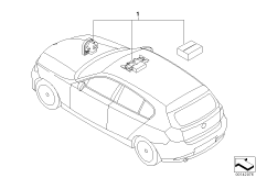 Комплект дооснащения сигнализации для BMW E87 130i N52 (схема запасных частей)