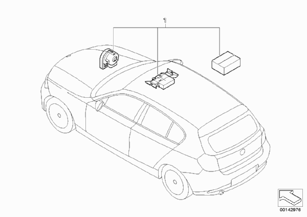 Комплект дооснащения сигнализации для BMW E81 120i N46N (схема запчастей)