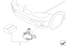 К-т доосн.системой освещения поворотов для BMW E91 330i N52 (схема запасных частей)