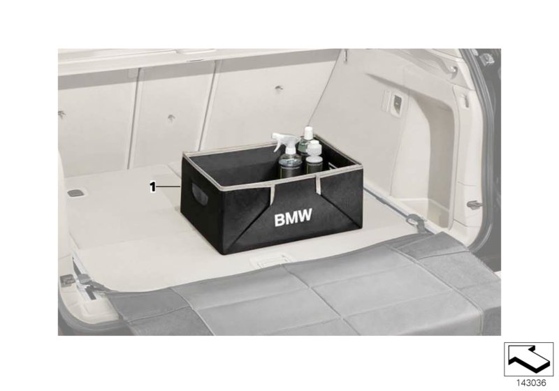 Ящик для багажного отделения, складыв. для BMW F30 328i N20 (схема запчастей)