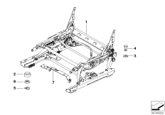 Сиденье Пд направляющая сиденья для BMW E86 Z4 3.0si N52 (схема запасных частей)