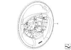 Спорт.рул.колесо Indiv кожа с дер.ободом для BMW E66 730Ld M57N2 (схема запасных частей)