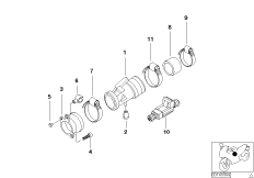 Кронштейн форсунки для BMW 59C1 R 1200 C 03 (0329,0379) 0 (схема запасных частей)
