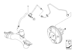 Двигатель с вакуумной сист.управления для MINI R53 Cooper S W11 (схема запасных частей)