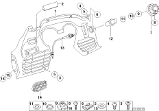 Щиток Внутр для BMW R22 R 1150 RT 00 (0419,0499) 0 (схема запасных частей)