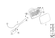 Заслонка заливного отверстия для BMW E93N 330i N52N (схема запасных частей)