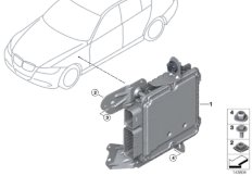 ЭБУ активного рулевого управления для BMW E91 320d N47 (схема запасных частей)
