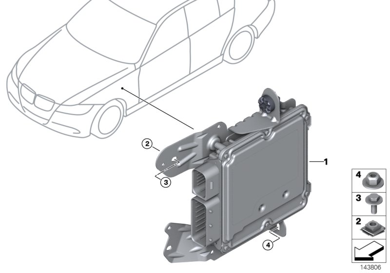 ЭБУ активного рулевого управления для BMW E92N 330d N57 (схема запчастей)