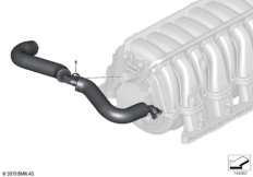 Система вентиляции картера для BMW E64N 650i N62N (схема запасных частей)
