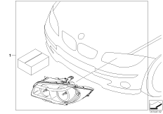 Комплект дооснащения ксеноновой фары для BMW E87 120i N46 (схема запасных частей)
