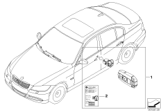 одновременное запирание для BMW E93N 330i N52N (схема запасных частей)