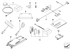 Детали устр.громкой связи Bluetooth для MINI R52 Cooper W10 (схема запасных частей)