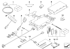 Детали устр.громкой связи Bluetooth для BMW E87 120i N46 (схема запасных частей)