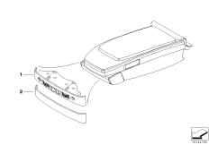 Разъем антенны ТВ Зд для BMW E66 745Li N62 (схема запасных частей)