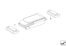 ЭБУ в центральной консоли/подлокотнике для BMW E65 730d M57N2 (схема запасных частей)