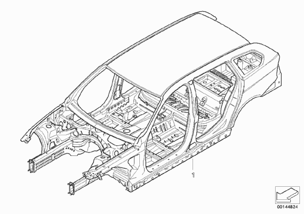 Каркас кузова для BMW E91N 318d N47N (схема запчастей)