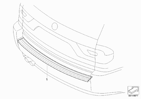 Бампер для BMW E83 X3 2.5i M54 (схема запчастей)
