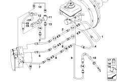 Трубопровод тормозной системы Пд (S541A) для BMW E60 530d M57N (схема запасных частей)