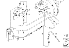 Трубопровод тормозной системы Пд (S541A) для BMW E61 525d M57N (схема запасных частей)