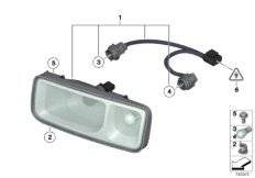 Комбинация передних осветит.приборов для ROLLS-ROYCE RR1 Phantom N73 (схема запасных частей)