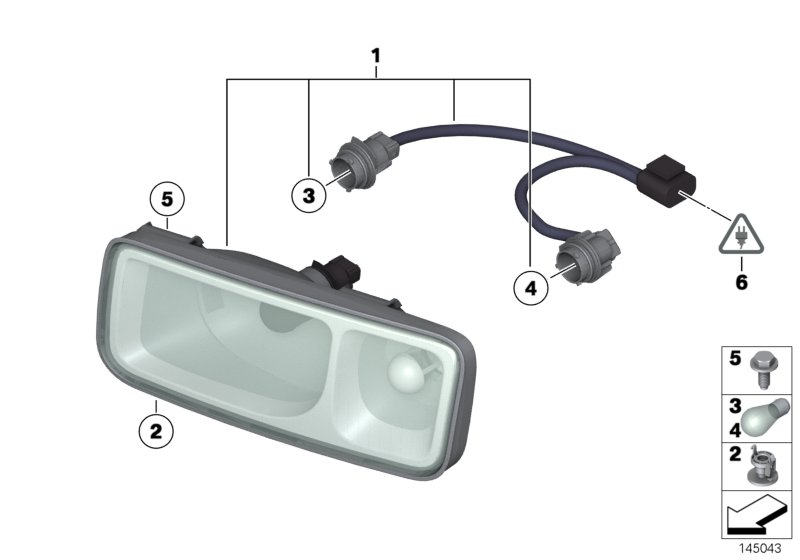 Комбинация передних осветит.приборов для ROLLS-ROYCE RR1 Phantom EWB N73 (схема запчастей)