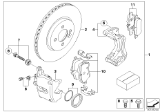 Спорт.торм.механизмы John Cooper Works для BMW R52 One W10 (схема запасных частей)