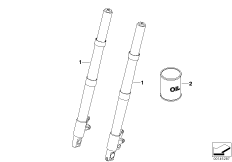 Перо вилки Ø неподвижной трубы 41 мм для MOTO K26 R 900 RT 10 SF (0330,0340) 0 (схема запасных частей)