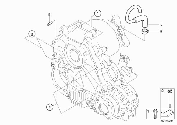 Крепление/дополнит.элементы КПП для BMW E61N 530xi N52N (схема запчастей)