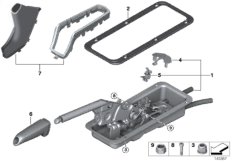 Рычаг стояночного тормоза для BMW E86 Z4 3.0si N52 (схема запасных частей)