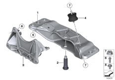 Крепление КПП для BMW RR2 Drophead N73 (схема запасных частей)