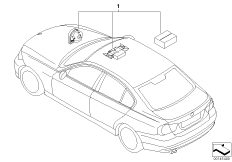 Комплект дооснащения сигнализации для BMW E90N 316i N45N (схема запасных частей)