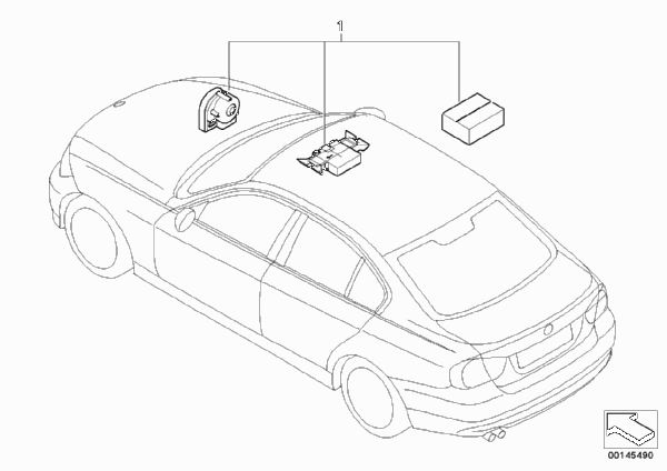 Комплект дооснащения сигнализации для BMW E92N 335xi N55 (схема запчастей)