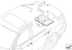 Доосн.выдв.лотком под погрузочным полом для BMW E90N 323i N52N (схема запасных частей)