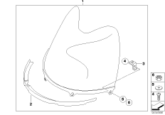 Ветрозащитный щиток для BMW K30 R 1200 CL (0442,0496) 0 (схема запасных частей)