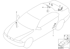 Кабельный канал для BMW E46 318Ci N46 (схема запасных частей)