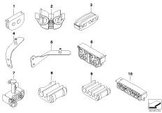 Трубопровод торм.привода Пд /крепление для BMW E61 525xi N52 (схема запасных частей)